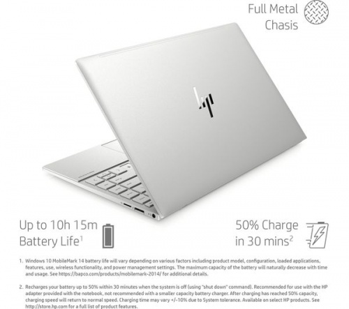 GradeB - HP ENVY 13-ba0506sa 13.3in Silver Laptop - Intel i7-1065G7 8GB RAM 1TB SSD Touchscreen - Windows 10