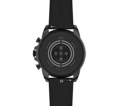 GradeB - FOSSIL Gen 6 FTW4061 Black Smart Watch + Google Assistant - Silicone Strap | Universal