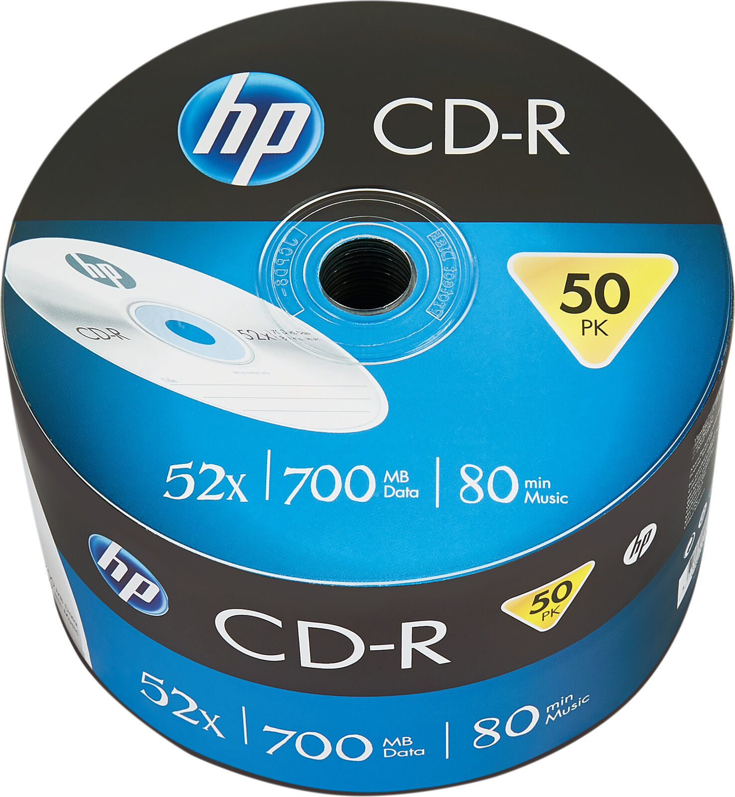 HP 52x CD-R Branded / Logo Blank Recordable Discs 700MB 80